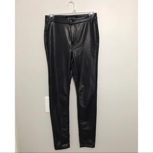 Ashley Mason Faux-Leather High Rise Pants